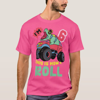 Kinder ich bin 6 So Roll Monster Truck 6th Bo T-Shirt