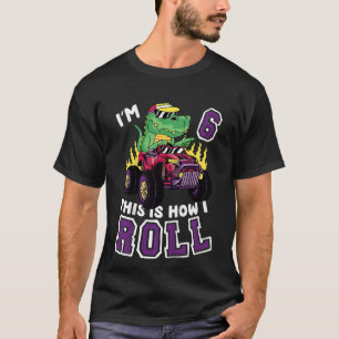 Kinder ich bin 6 So Roll Monster Truck 6th Bo T-Shirt