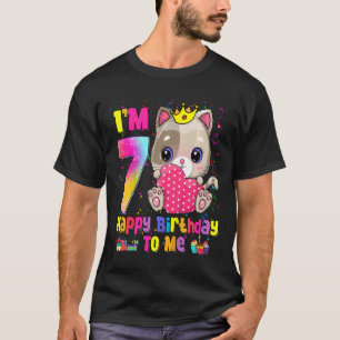 Kinder ich bin 7 Jahre alt 7. Geburtstag Mädchen T T-Shirt