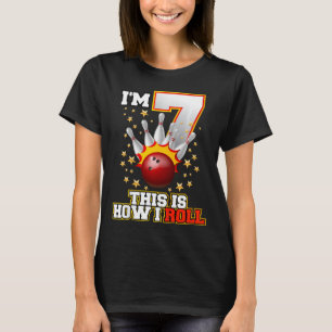 Kinder ich bin 7 So Roll ich 7 Jahre alt Birthda T-Shirt
