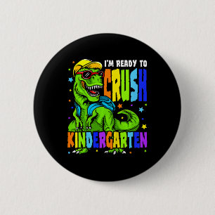 Kinder, ich bin bereit, den Kindergarten-Dinosauri Button