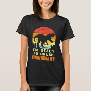 Kinder Ich bin bereit, den Kindergarten Trex Dino  T-Shirt