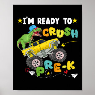 Kinder, ich bin bereit, den Pre-k-T-Rex-Dinosaurie Poster