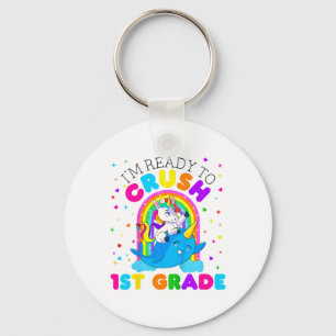Kinder, ich bin bereit, die 1. Klasse Einhorn Ck z Schlüsselanhänger