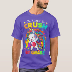 Kinder, ich bin bereit, die 1. Klasse Einhorn-Mädc T-Shirt
