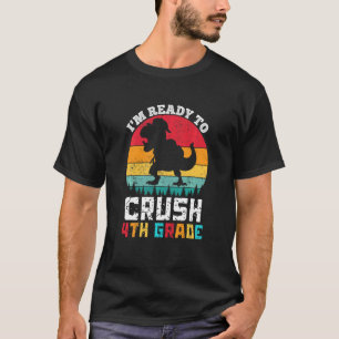 Kinder, ich bin bereit, die 4. vierte Klasse Dinos T-Shirt
