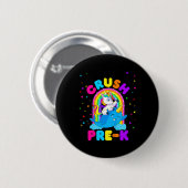 Kinder Ich bin bereit, Vorschule Einhorn zu zersch Button (Vorne & Hinten)