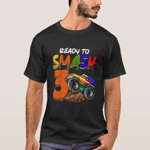 Kinder Ich Bin Bereit Zu Zerstören 3 Monstertruck T-Shirt
