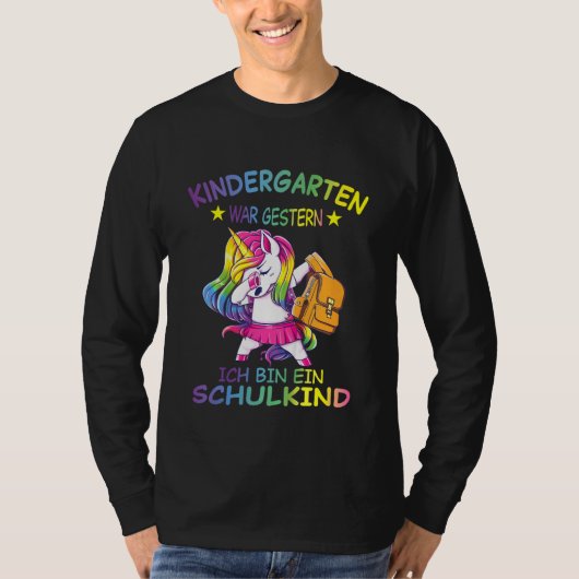 Kinder Ich bin ein Schulkind Kita A T-Shirt (Vorderseite)