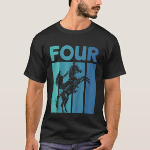 Kinder Ich bin jetzt 4 Jahre vierter Geburtstag Pf T-Shirt