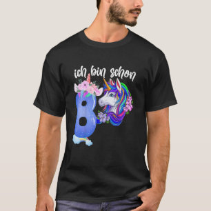 Kinder Ich bin schon 8 Girlchen Einhorn Jahre alt  T-Shirt