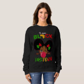 Kinder ich bin schwarze Geschichte Mädchen Little Sweatshirt (Vorne ganz)