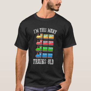 Kinder ich bin so viele Züge alt Kind 4. Geburtsta T-Shirt