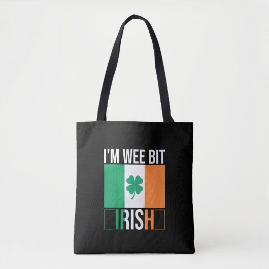 Kinder ich bin Wee Bit Irish Leprechaun Kleinkind Tasche (Vorderseite)