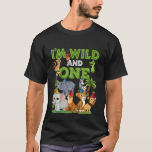 Kinder ich bin wild und 1 1 Geburtstag 1 Jahr alt T-Shirt