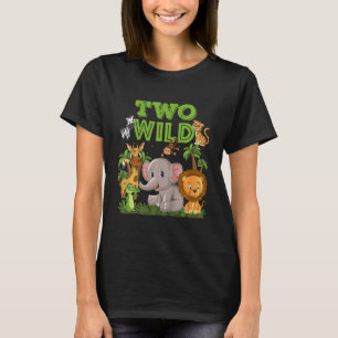 Kinder ich bin wild und 2 Zoo Thema Geburtstag Saf T-Shirt