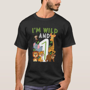 Kinder ich bin wild und ein Safari Zoo Tier Thema T-Shirt