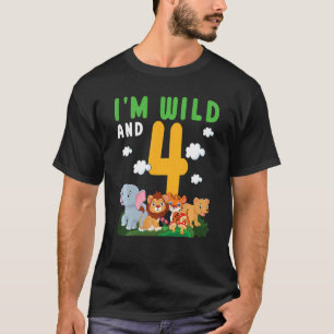 Kinder ich bin wild und ein Safari Zoo Tier Thema T-Shirt