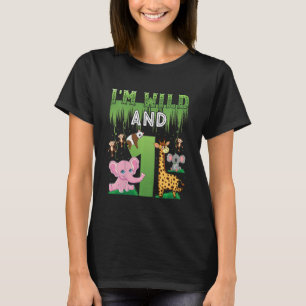 Kinder ich bin wild und ein Safari Zoo Tier Thema T-Shirt