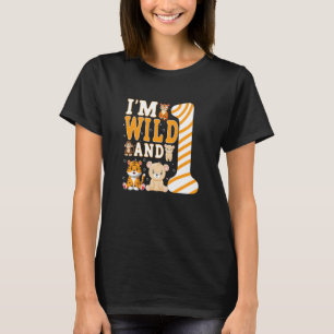 Kinder ich bin wild und ein Safari Zoo Tier Thema T-Shirt