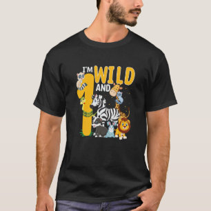 Kinder ich bin wild und ein Safari Zoo Tier Thema T-Shirt