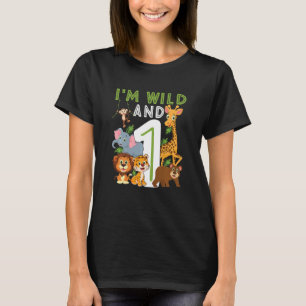 Kinder ich bin wild und ein Safari Zoo Tier Thema  T-Shirt