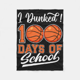 Kinder ich Dunked 100 Tage der Schule Basketball 1 Fleecedecke