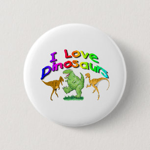 Kinder"ich Liebe-Dinosaurier" Geschenke Button