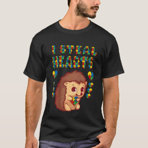 Kinder ich stehle Herz Autismus Bewusstsein Igel P T-Shirt