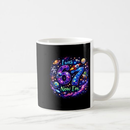Kinder Ich war 6 Jetzt bin ich 7 Junge 6 7 Galaxy Kaffeetasse (Rechts)