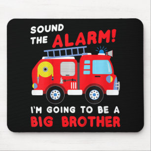 Kinder Ich werde ein großer Bruder Fireruckbaby Mousepad
