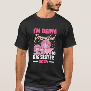 Kinder Ich werde zur großen Schwester Dinosaurier T-Shirt