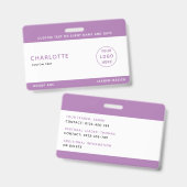 Kinder ID Lanyard Template Music Tour Schule Ausweis (Front & Back)