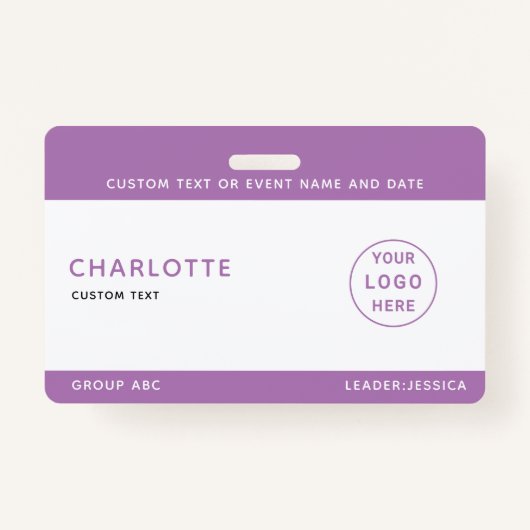 Kinder ID Lanyard Template Music Tour Schule Ausweis (Vorderseite)