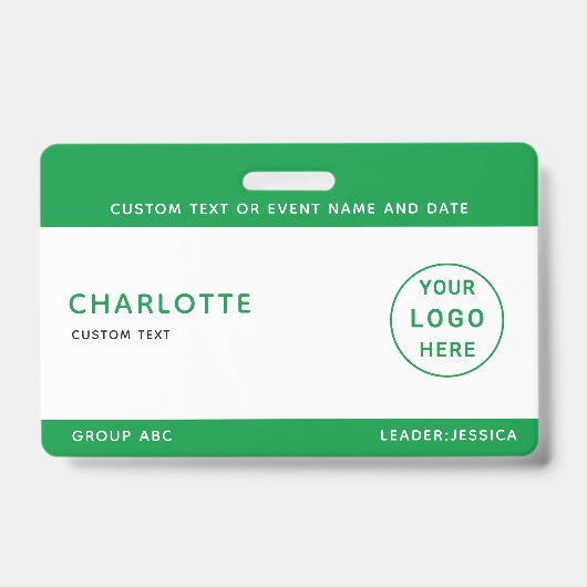 Kinder ID Lanyard Template Music Tour Schule Ausweis (Front)