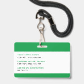 Kinder ID Lanyard Template Music Tour Schule Ausweis (Back with Lanyard)