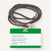 Kinder ID Lanyard Template Music Tour Schule Ausweis (Rückseite mit Schlüsselband)