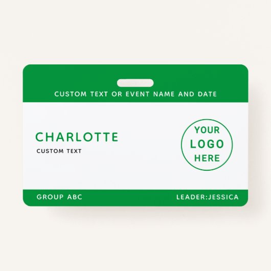 Kinder ID Lanyard Template Music Tour Schule Ausweis (Vorderseite)