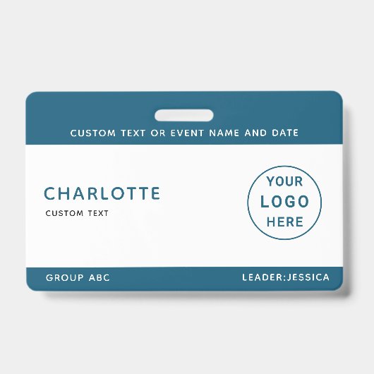 Kinder ID Lanyard Template Music Tour Schule Ausweis (Front)