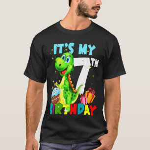 Kinder ihr 7. Geburtstagskinder glücklich 7 Jahre T-Shirt