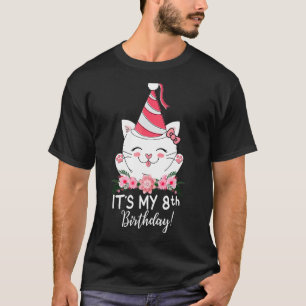Kinder ihre 8. Geburtstagskatze 8 Jahre alt Gi T-Shirt