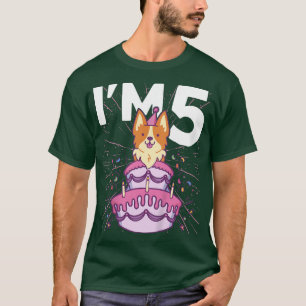 Kinder Im 5-tägigen Hund Party Kinder 5th Birthday T-Shirt