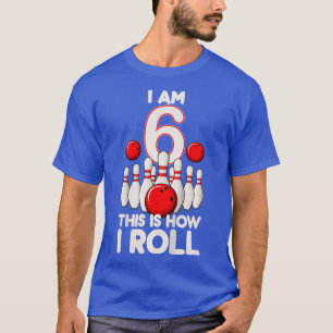 Kinder im 6. Bowling Party 6. Geburtstag T-Shirt