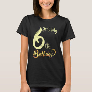 Kinder im 6. Geburtstag T-Shirt sein 6. Geburtstag