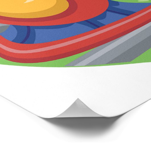 Kinder im Alphabet-Zug Poster (Ecke)