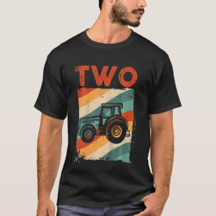 Kinder im Alter von 2 Jahren 2. Geburtstag Traktor T-Shirt