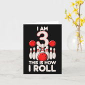 Kinder im Alter von 3 Jahren Bowling Party 3. Gebu Karte (Gelbe Blume)