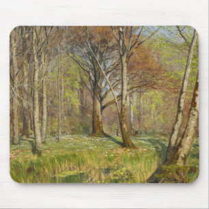 Kinder im Frühjahrswald H.A. Brendekilde Mousepad