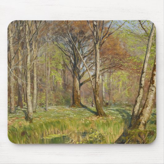 Kinder im Frühjahrswald H.A. Brendekilde Mousepad (Vorne)