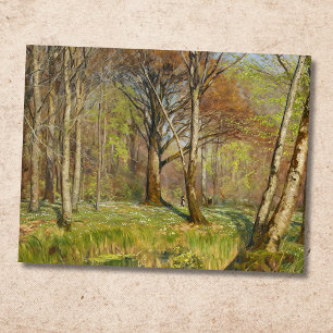 Kinder im Frühjahrswald H.A. Brendekilde Postkarte
